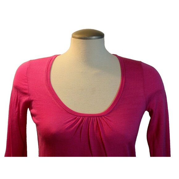 J Crew Womens Merino Wool Pink Thin Knit Sweater Base Layer XS Soft Lightweight - Picture 2 of 6